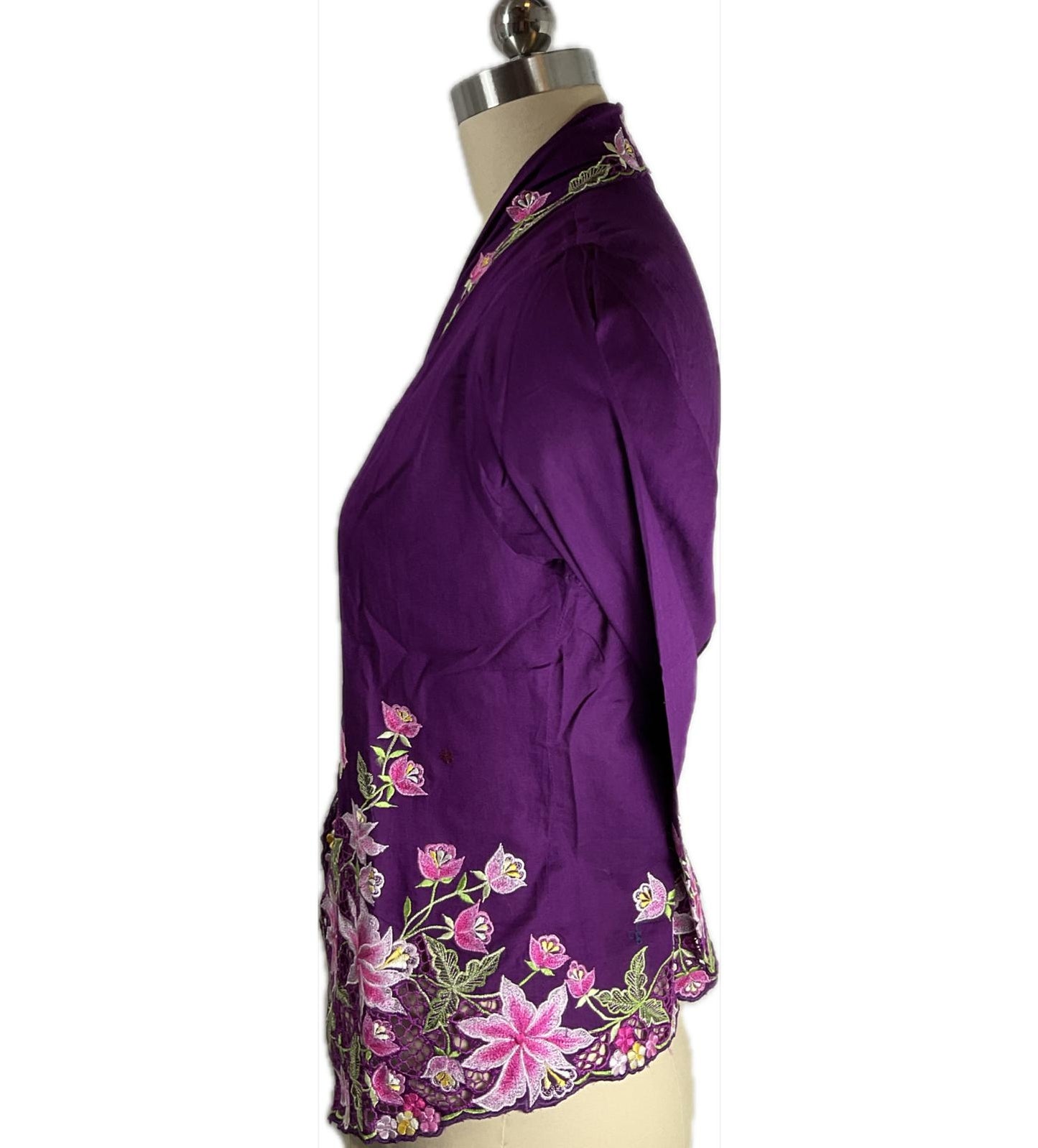 Standard Peranakan Top SPT-S-PURPLE-A6012