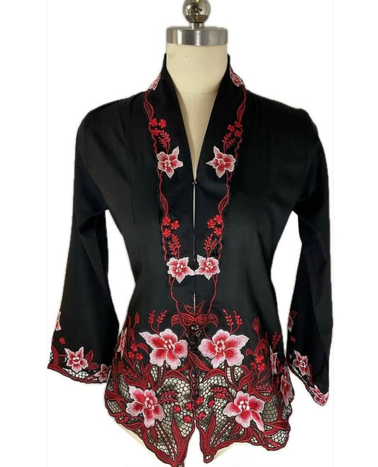 Standard Peranakan Top SPT-M-BLACK-A66001