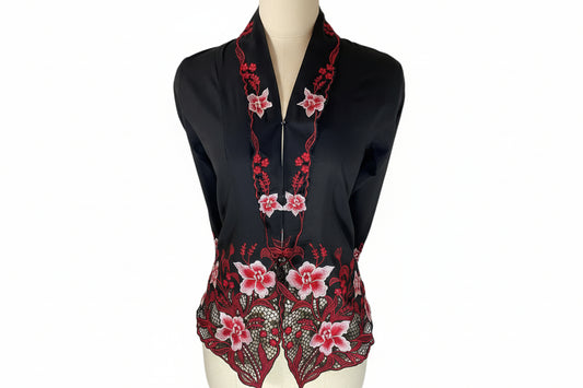 Standard Peranakan Top SPT-L-BLACK-A666009