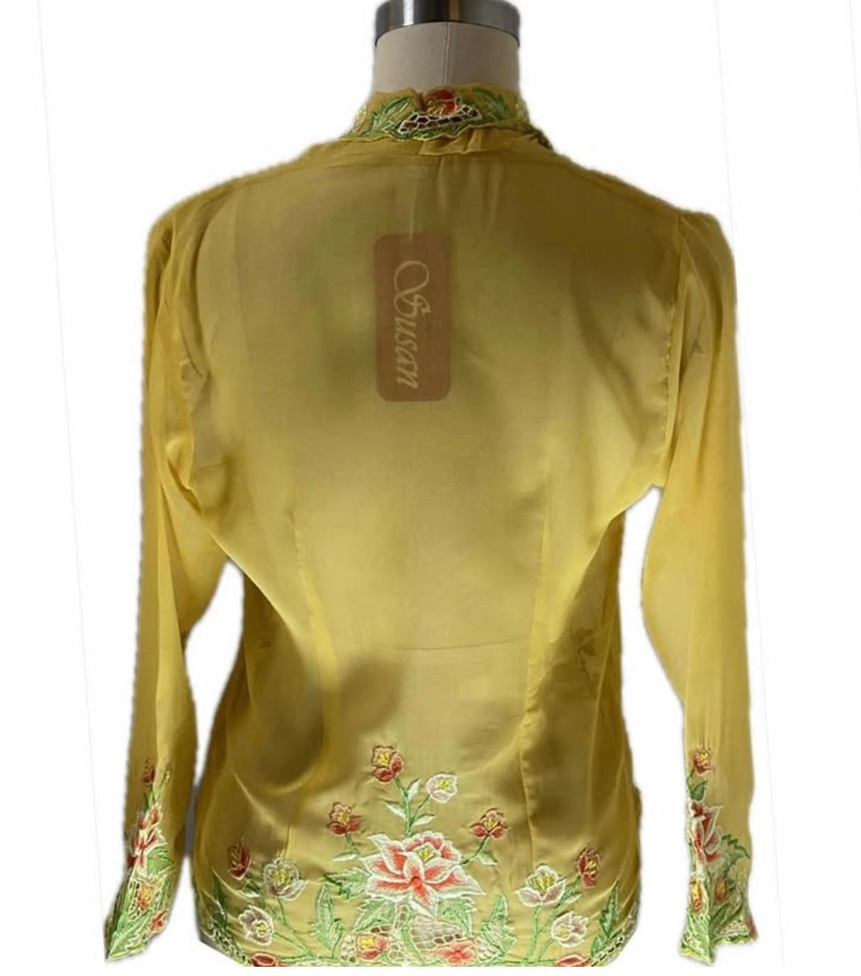 Standard Peranakan Top SPT-L-YELLOW-A666005