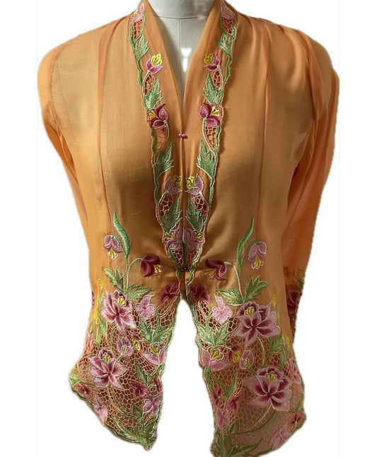 Standard Peranakan Top SPT-M-ORANGE-A66006