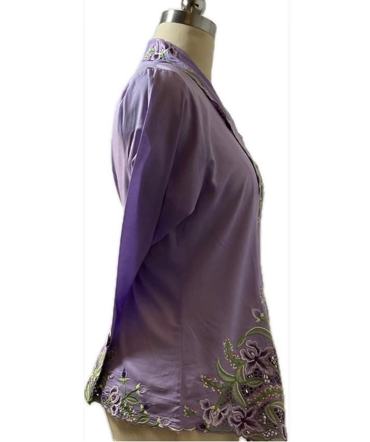 Standard Peranakan Top SPT-M-PURPLE-A66010
