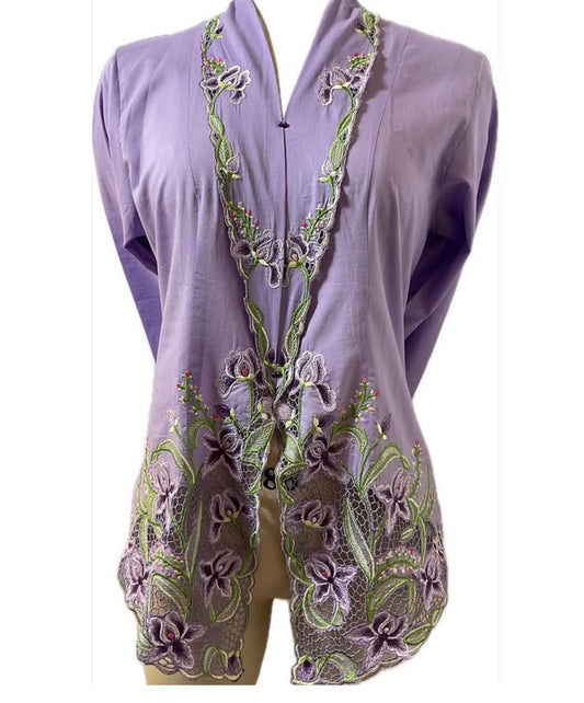 Standard Peranakan Top SPT-M-PURPLE-A66010