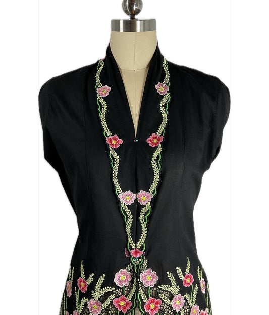 Standard Peranakan Top SPT-M-BLACK-A66011