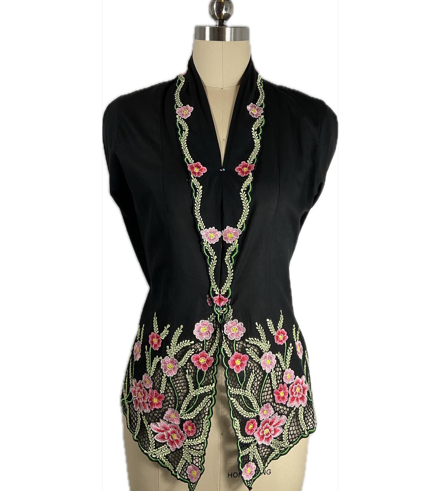 Standard Peranakan Top SPT-M-BLACK-A66011