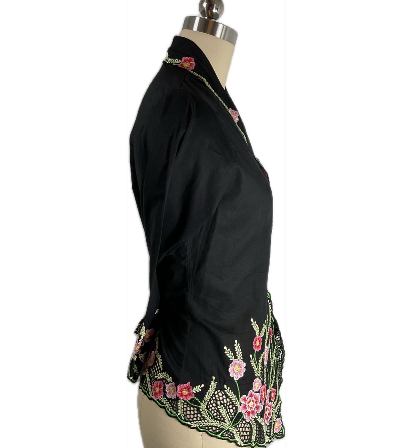 Standard Peranakan Top SPT-M-BLACK-A66011