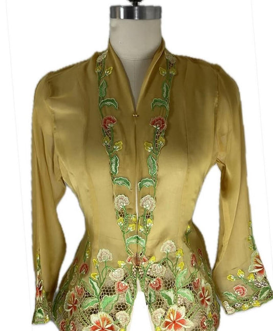 Standard Peranakan Top SPT-L-YELLOW-A666006
