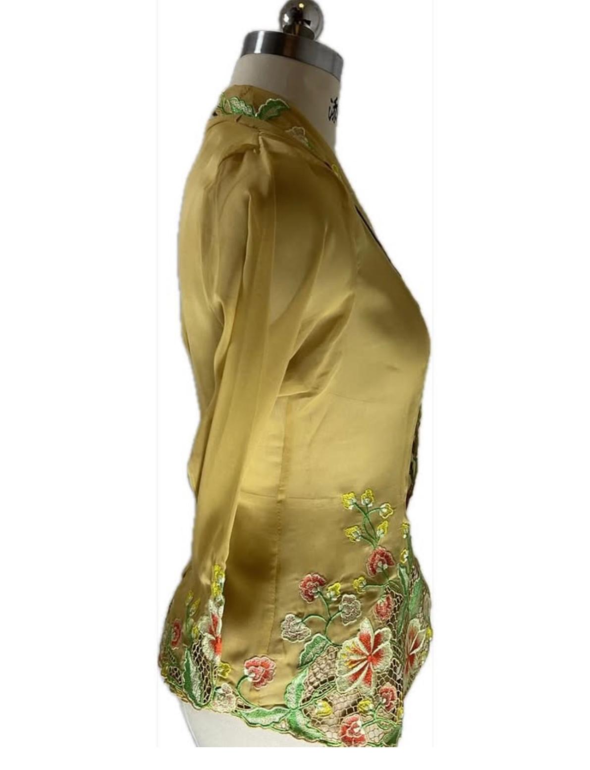 Standard Peranakan Top SPT-L-YELLOW-A666006