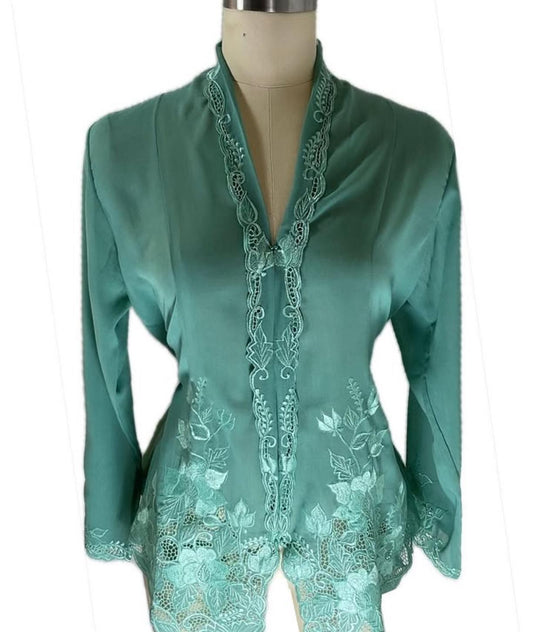 Standard Peranakan Top SPT-L-GREEN-A666001