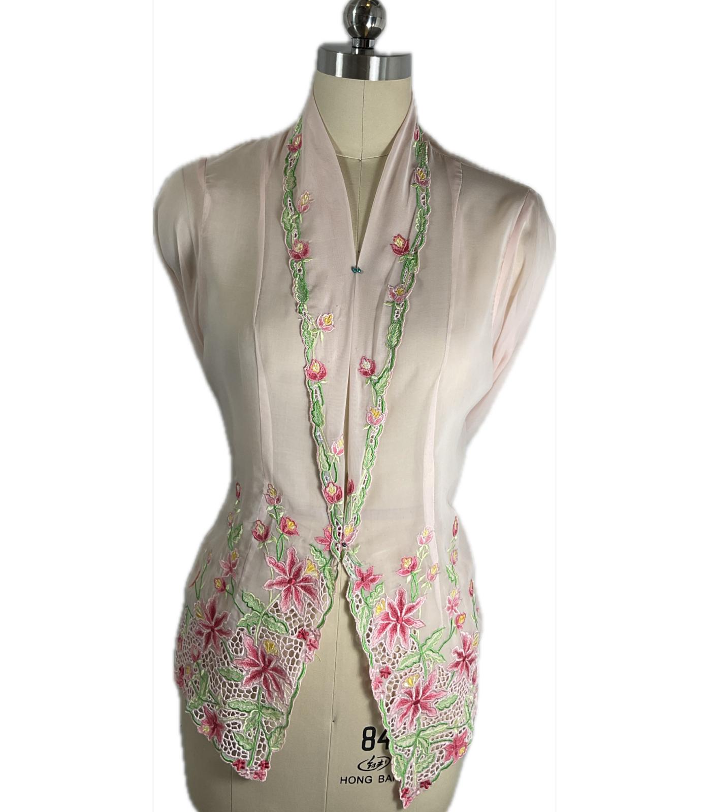 Standard Peranakan Top SPT-L-PEACH-A666007