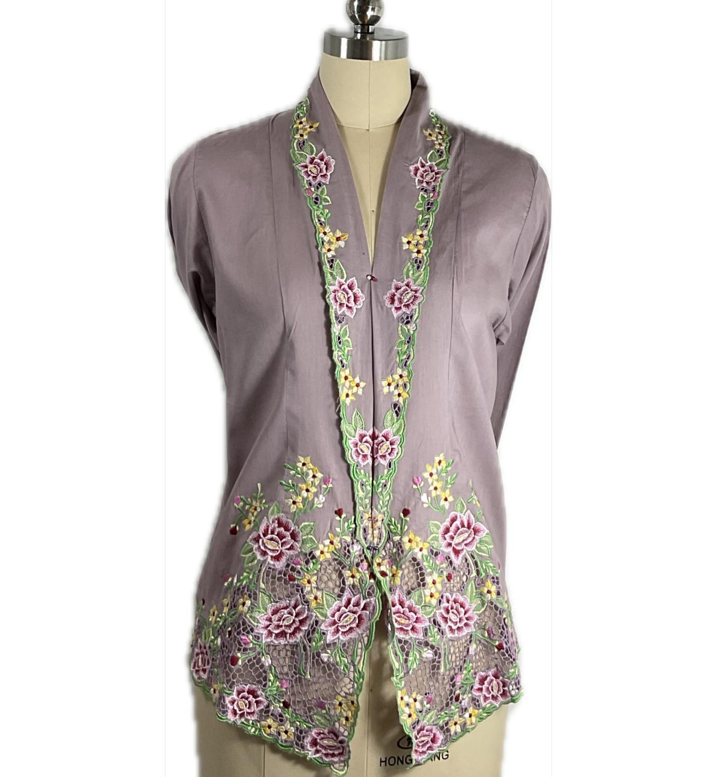 Standard Peranakan Top SPT-L-GREY-A666008