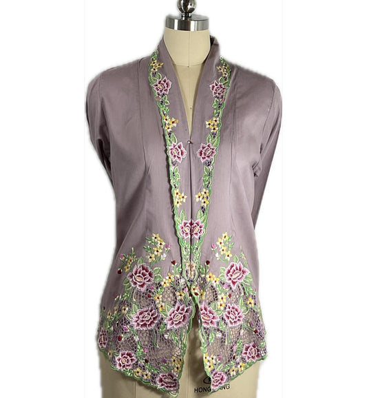 Standard Peranakan Top SPT-L-GREY-A666008