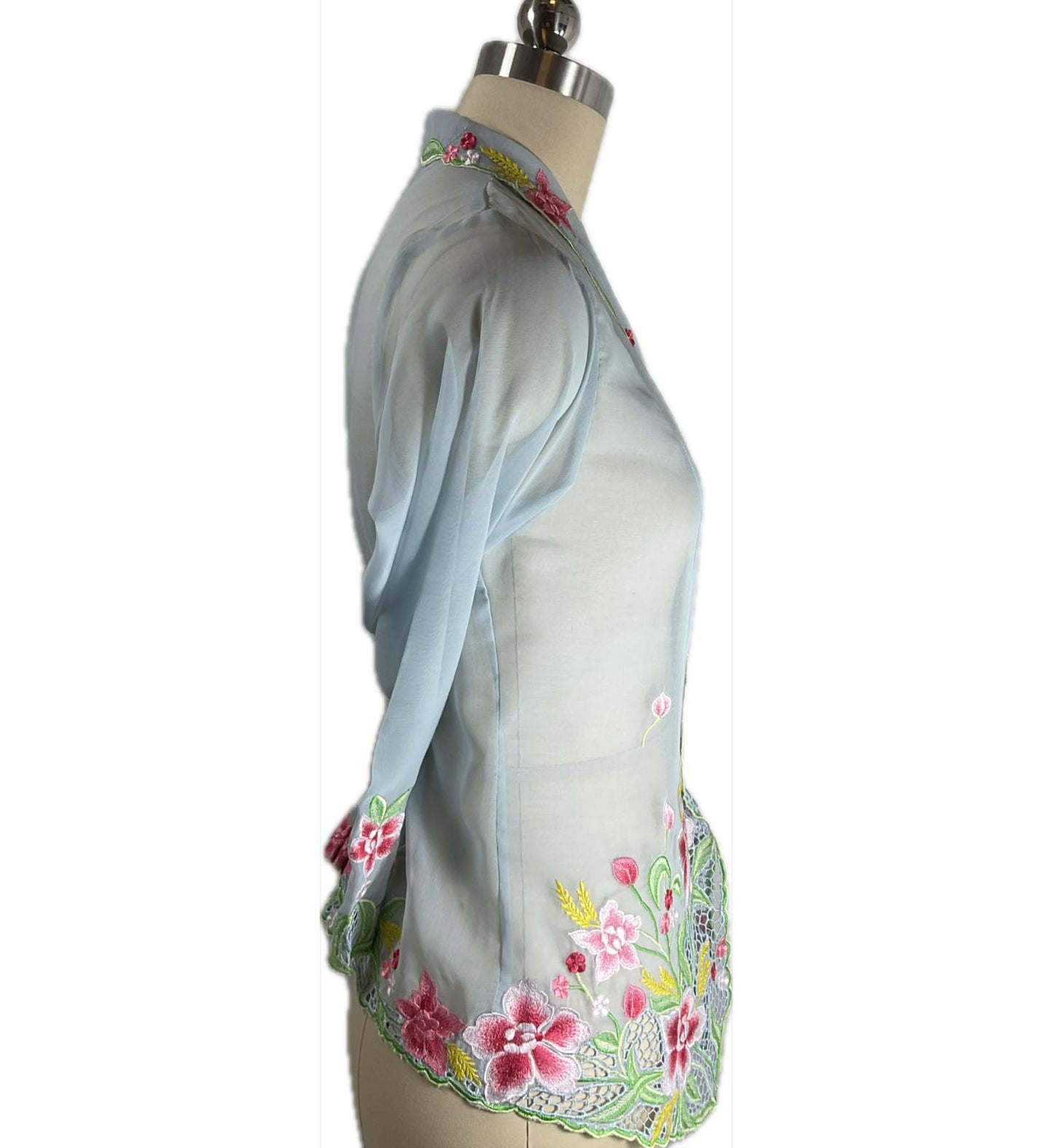 Standard Peranakan Top SPT-L-BLUE-A666003