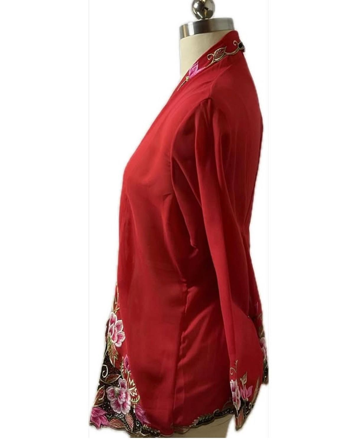 Standard Peranakan Top SPT-XL-RED-A6666002