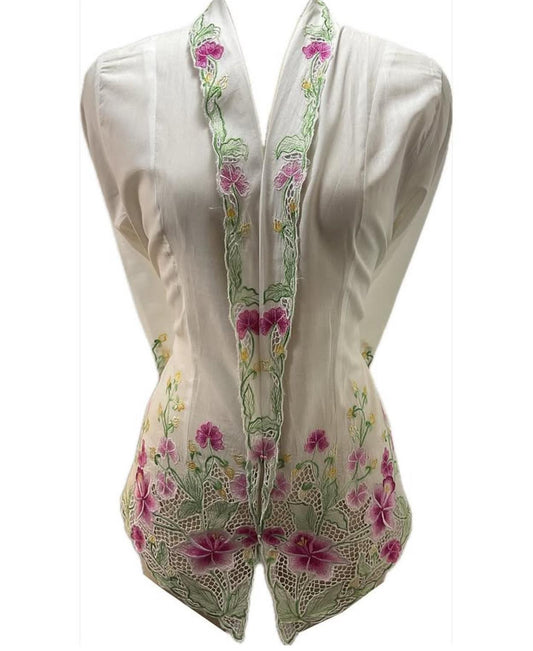 Standard Peranakan Top SPT-XL-WHITE-A6666003