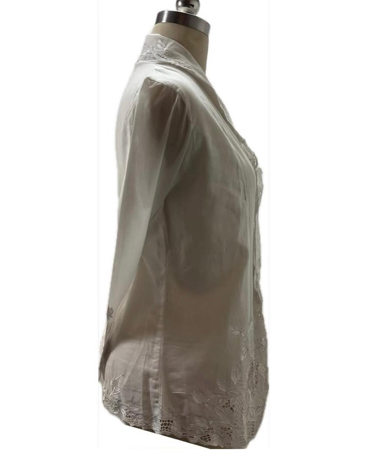 Standard Peranakan Top SPT-XL-WHITE-A6666004