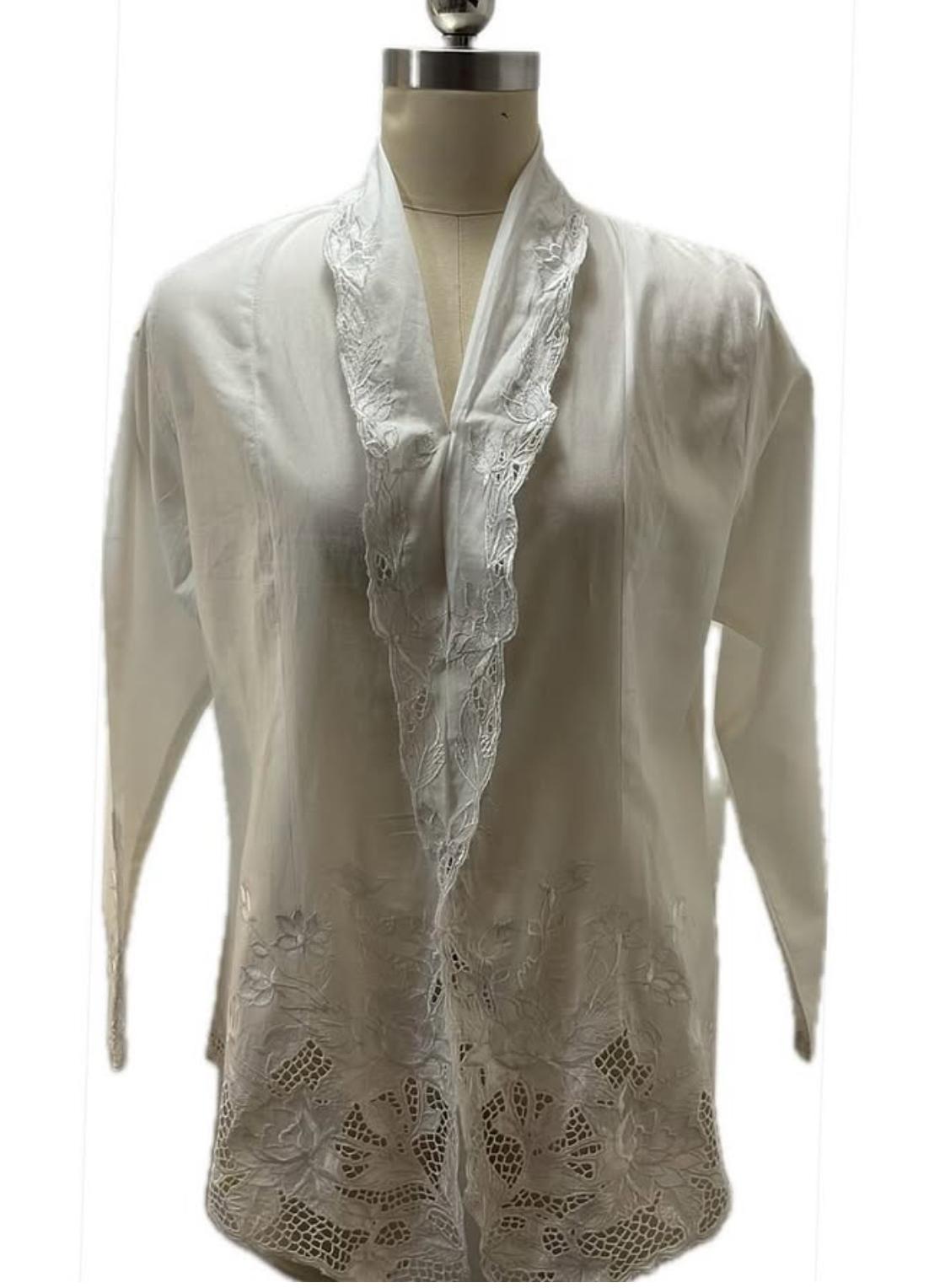Standard Peranakan Top SPT-XL-WHITE-A6666004