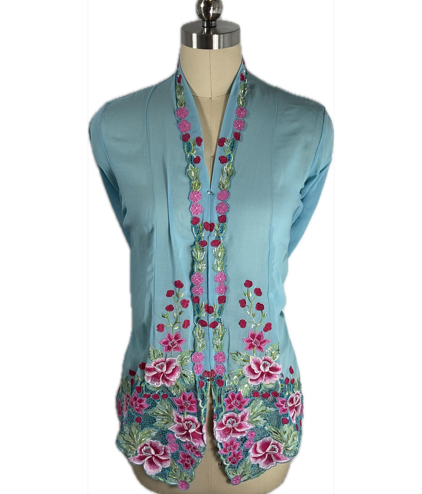 Standard Peranakan Top SPT-XL-BLUE-A6666011