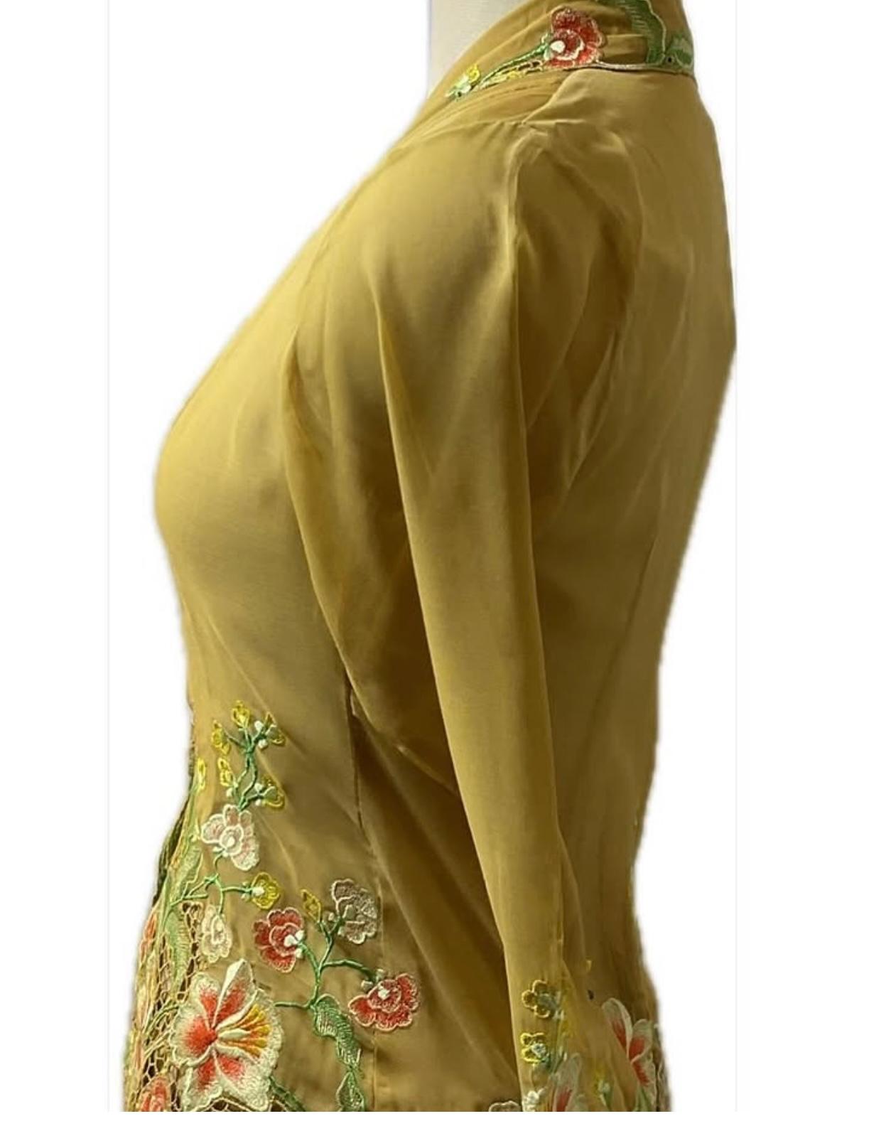 Standard Peranakan Top SPT-XL-YELLOW-A6666013