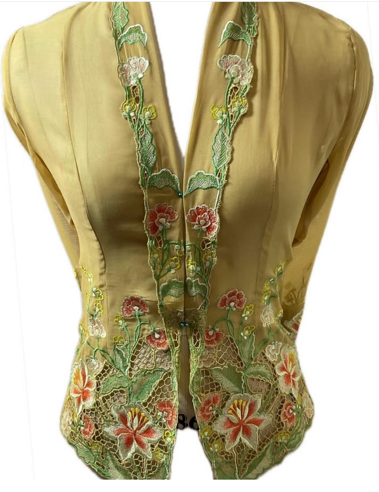 Standard Peranakan Top SPT-XL-YELLOW-A6666013