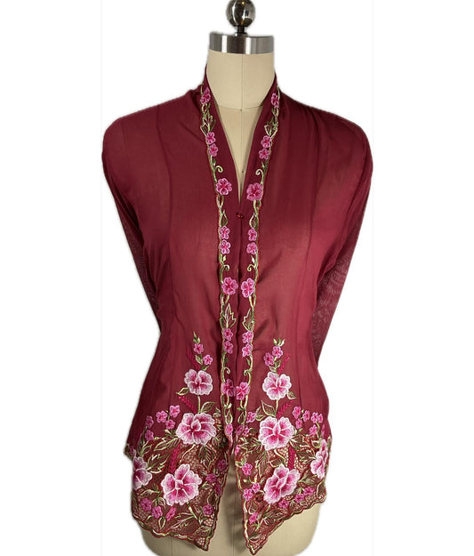 Standard Peranakan Top SPT-XXL-MAROON-A66666010