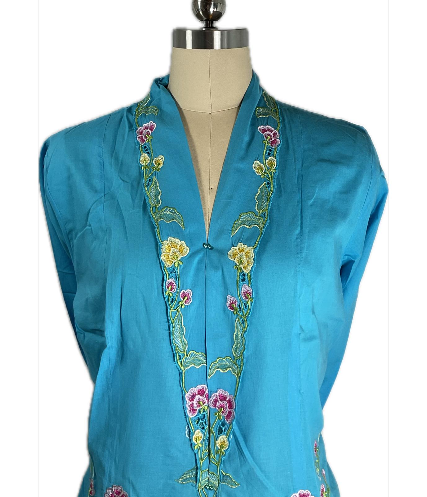 Standard Peranakan Top SPT-XXL-BLUE-A66666003