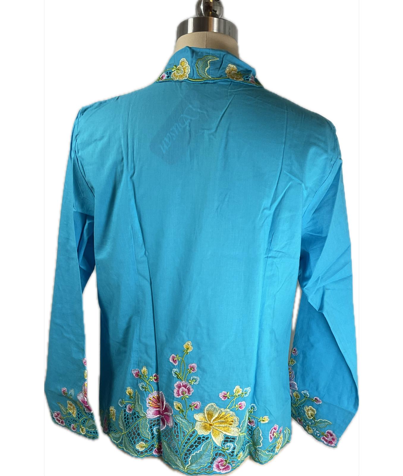 Standard Peranakan Top SPT-XXL-BLUE-A66666003