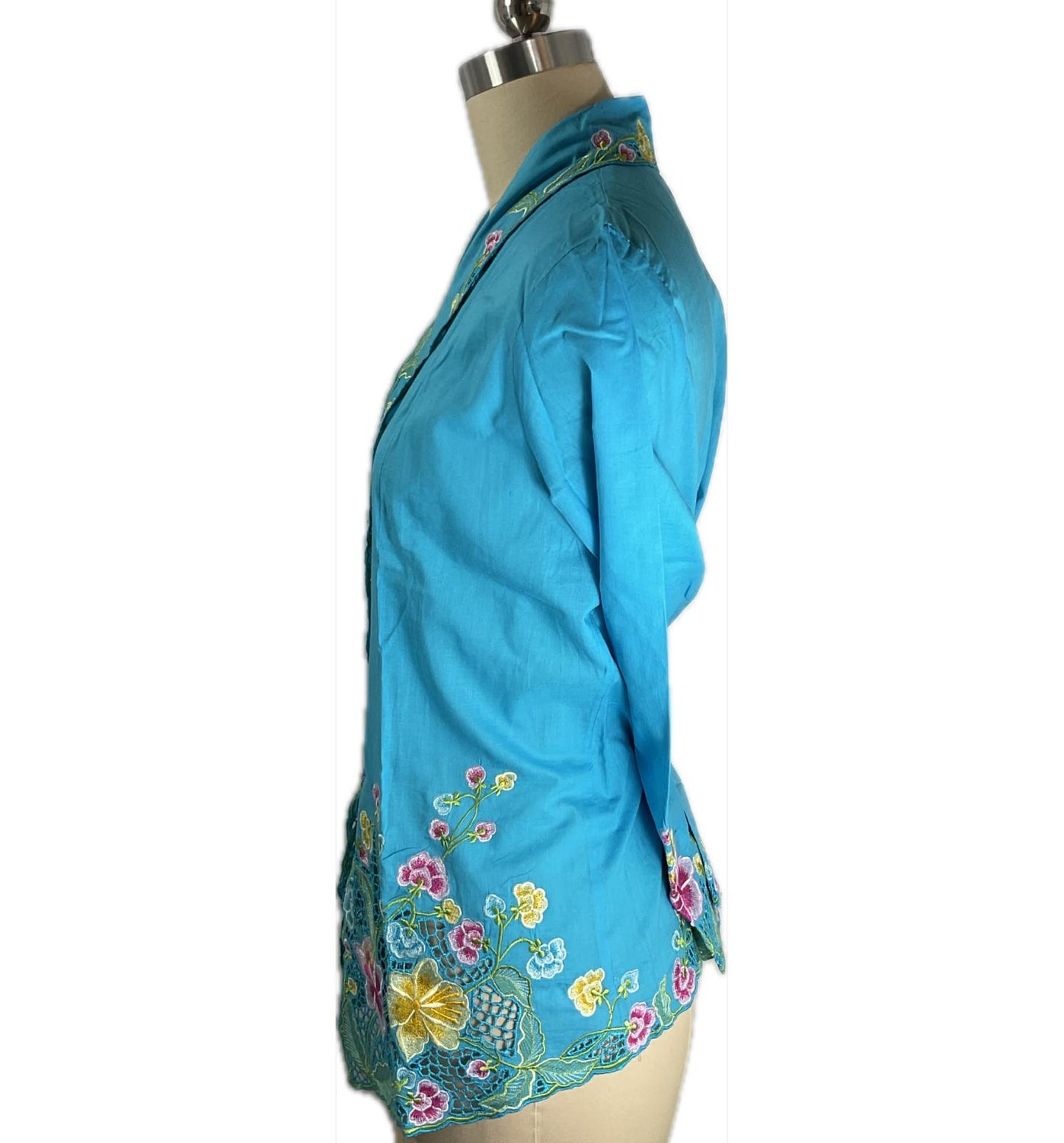 Standard Peranakan Top SPT-XXL-BLUE-A66666003
