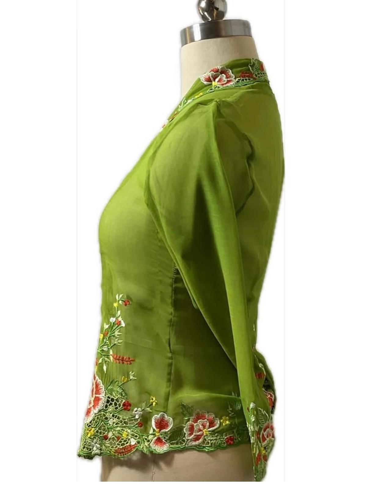 Standard Peranakan Top SPT-XXL-GREEN-A66666002