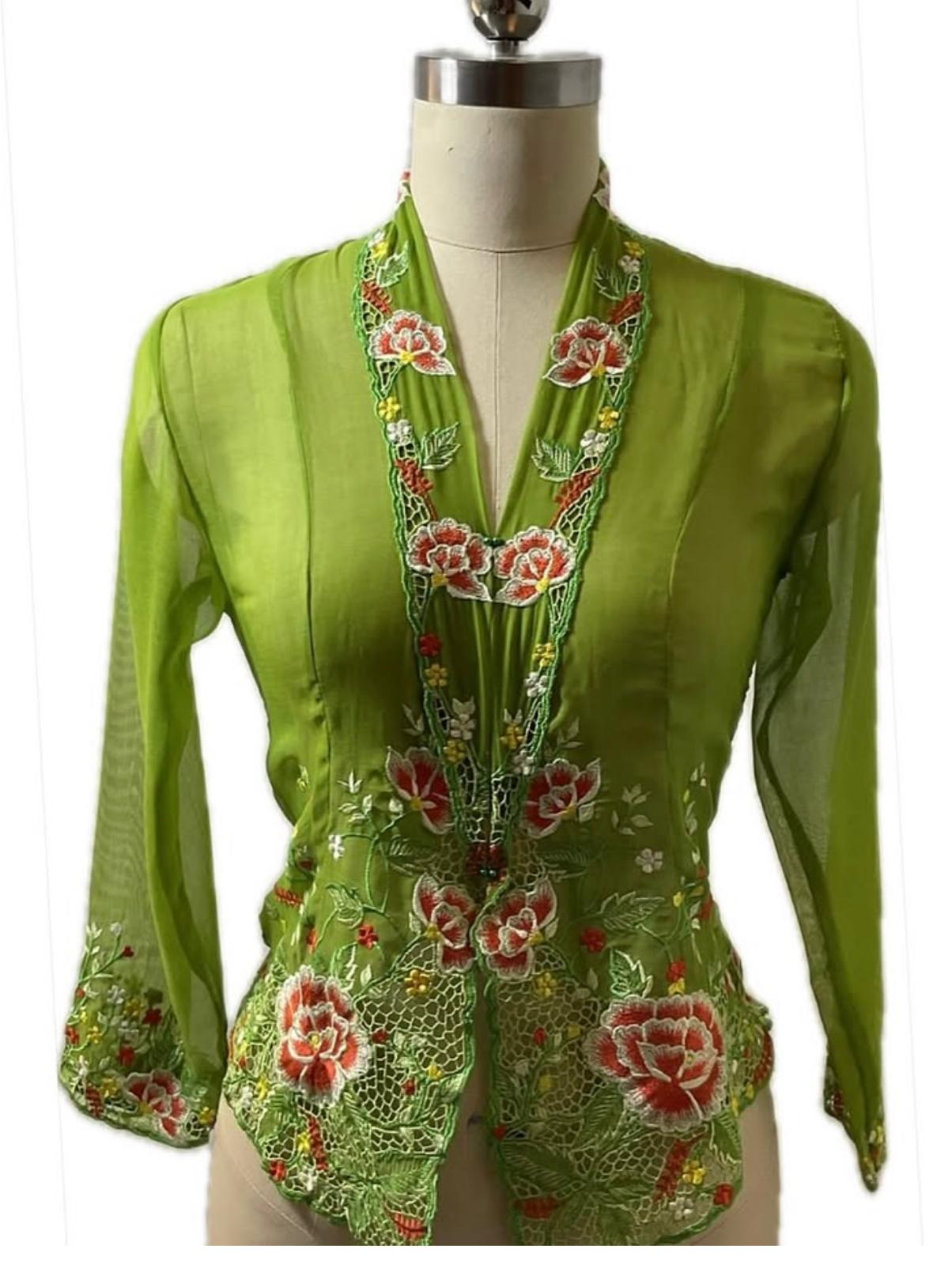 Standard Peranakan Top SPT-XXL-GREEN-A66666002