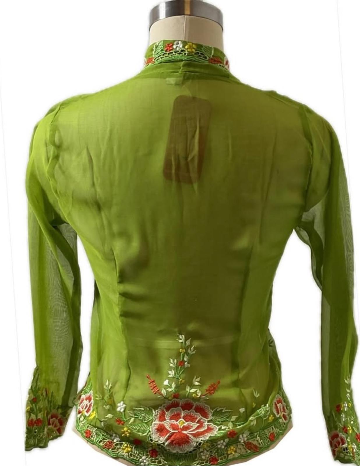Standard Peranakan Top SPT-XXL-GREEN-A66666002