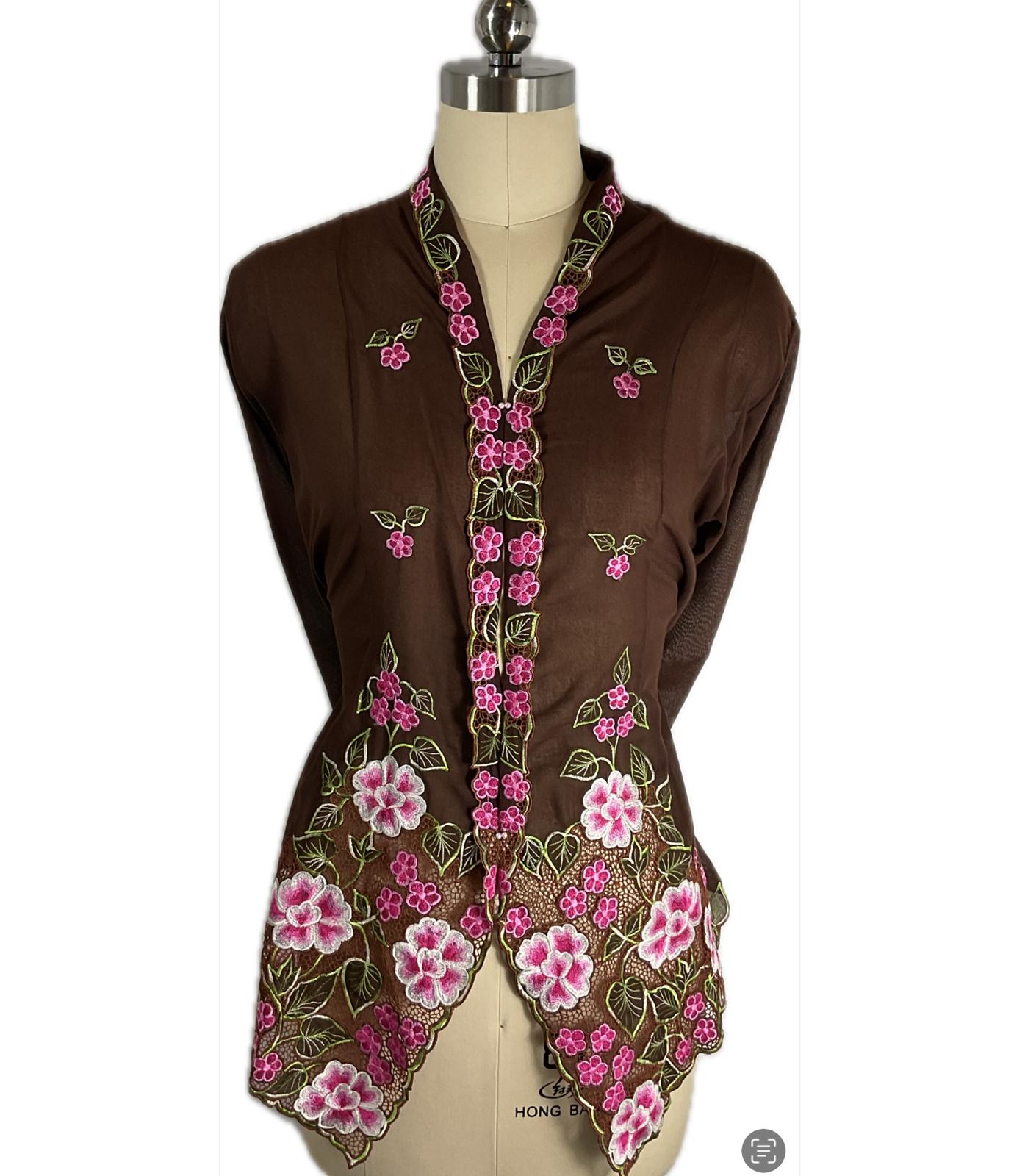 Standard Peranakan Top SPT-XXL-BROWN-A66666012