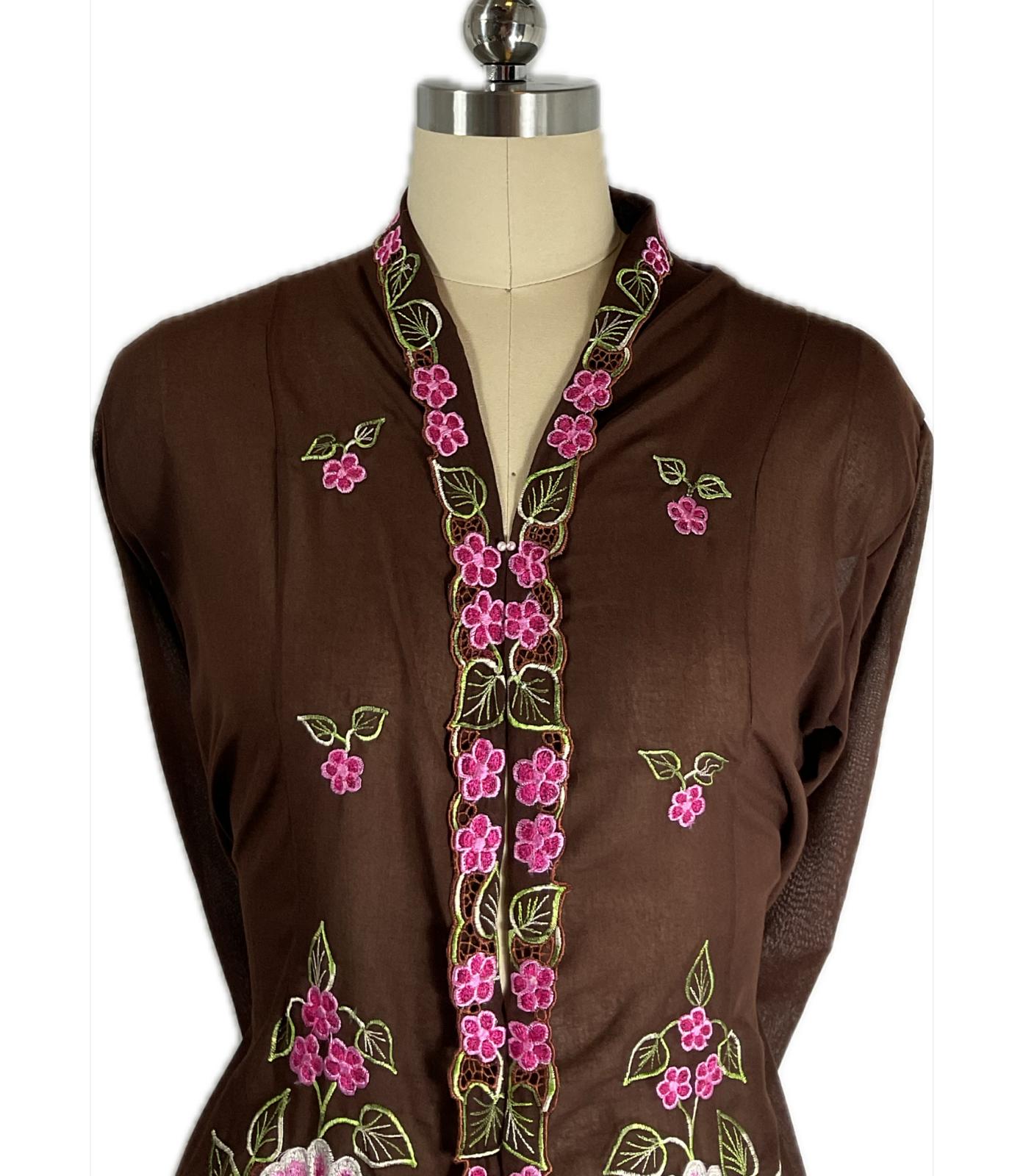 Standard Peranakan Top SPT-XXL-BROWN-A66666012