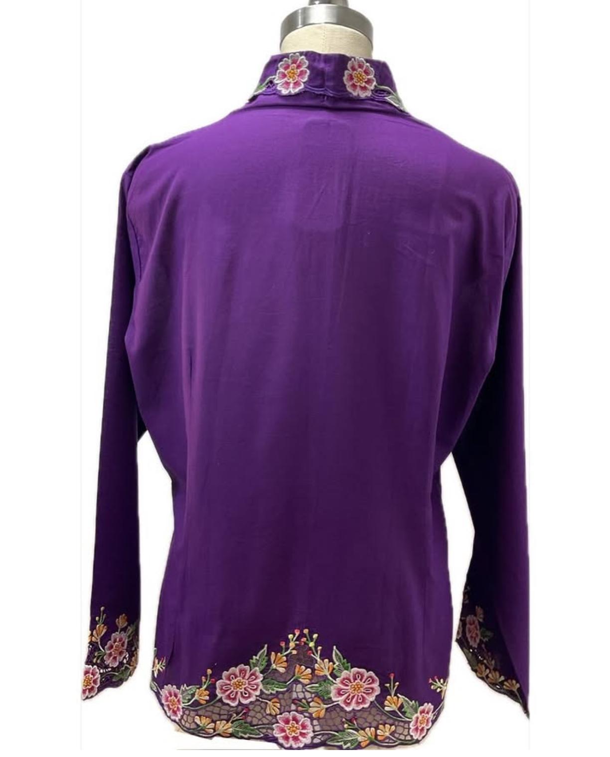 Standard Peranakan Top SPT-XXXL-PURPLE-A666666001