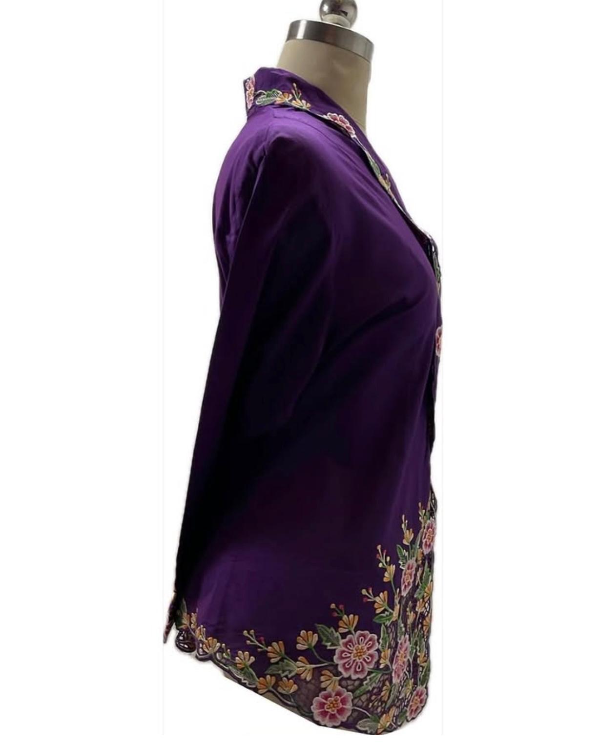 Standard Peranakan Top SPT-XXXL-PURPLE-A666666001