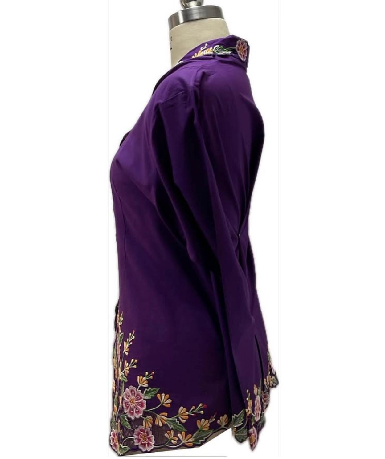 Standard Peranakan Top SPT-XXXL-PURPLE-A666666001