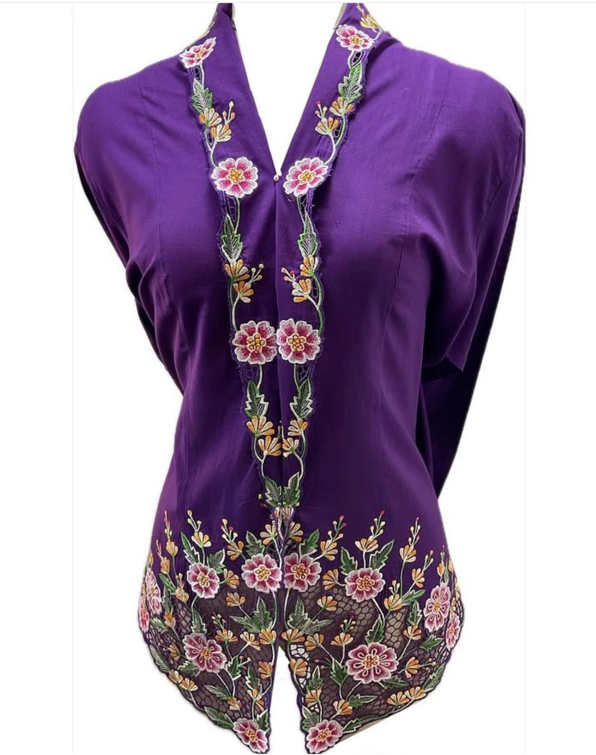 Standard Peranakan Top SPT-XXXL-PURPLE-A666666001