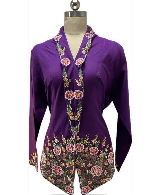 Standard Peranakan Top SPT-XXXL-PURPLE-A666666001