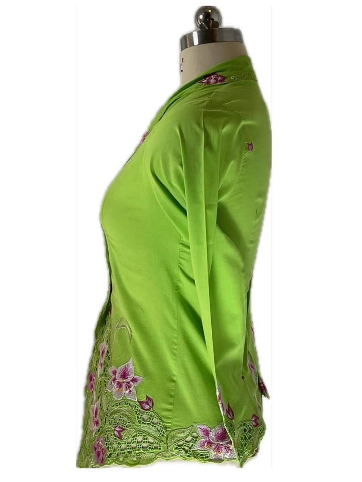 Standard Peranakan Top SPT-XXXL-GREEN-A666666002