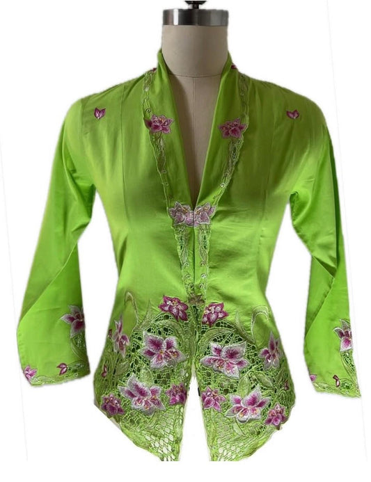 Standard Peranakan Top SPT-XXXL-GREEN-A666666002