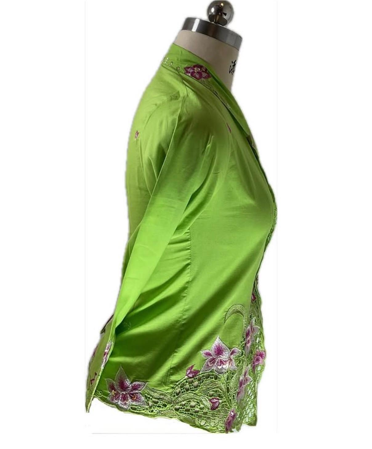 Standard Peranakan Top SPT-XXXL-GREEN-A666666002