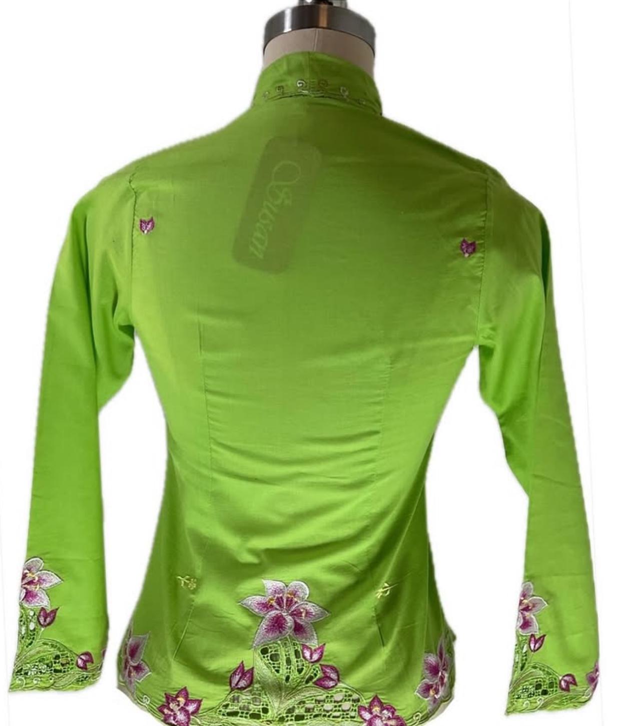 Standard Peranakan Top SPT-XXXL-GREEN-A666666002
