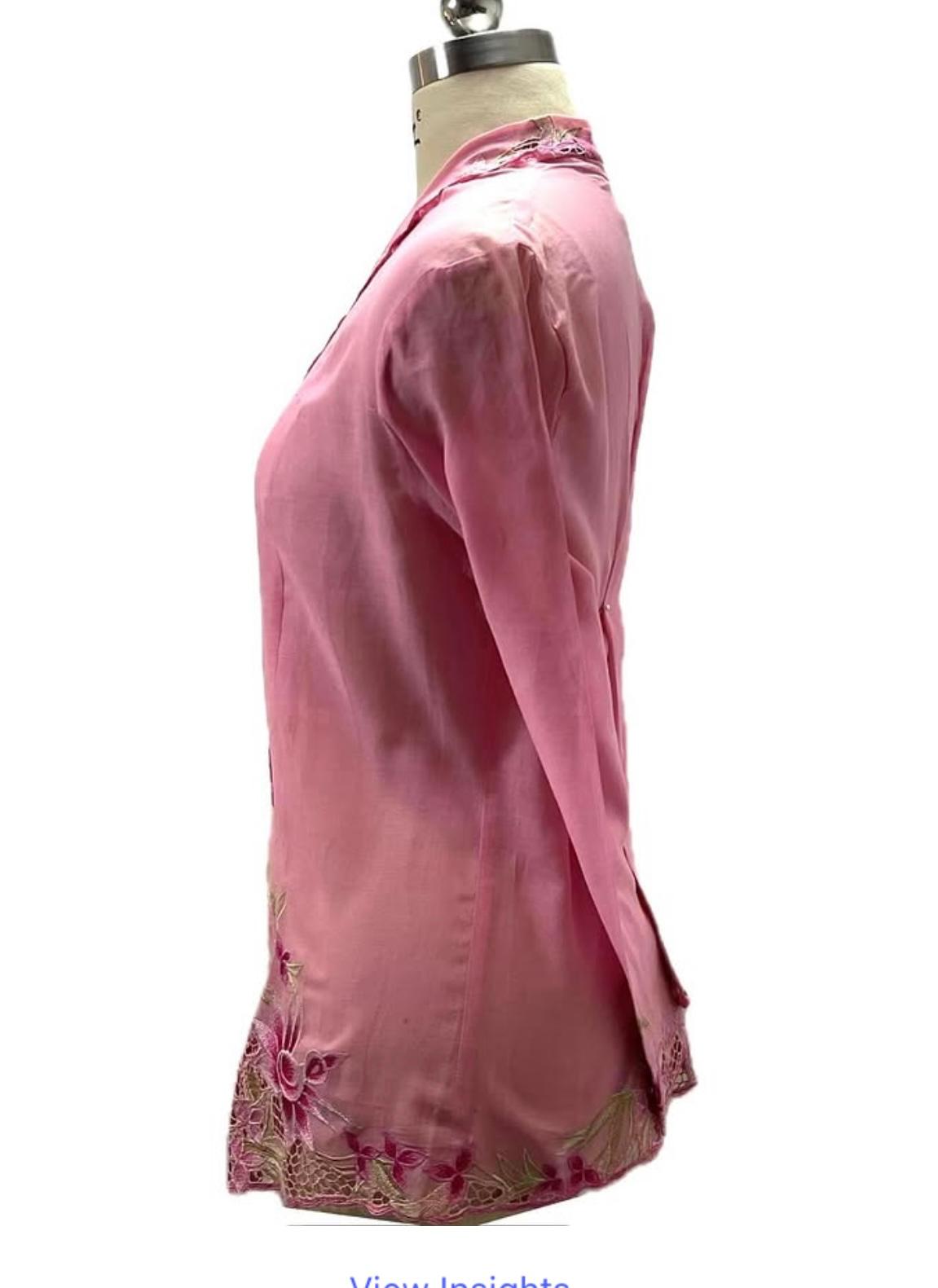 Standard Peranakan Top SPT-XXL-PINK-A66666009