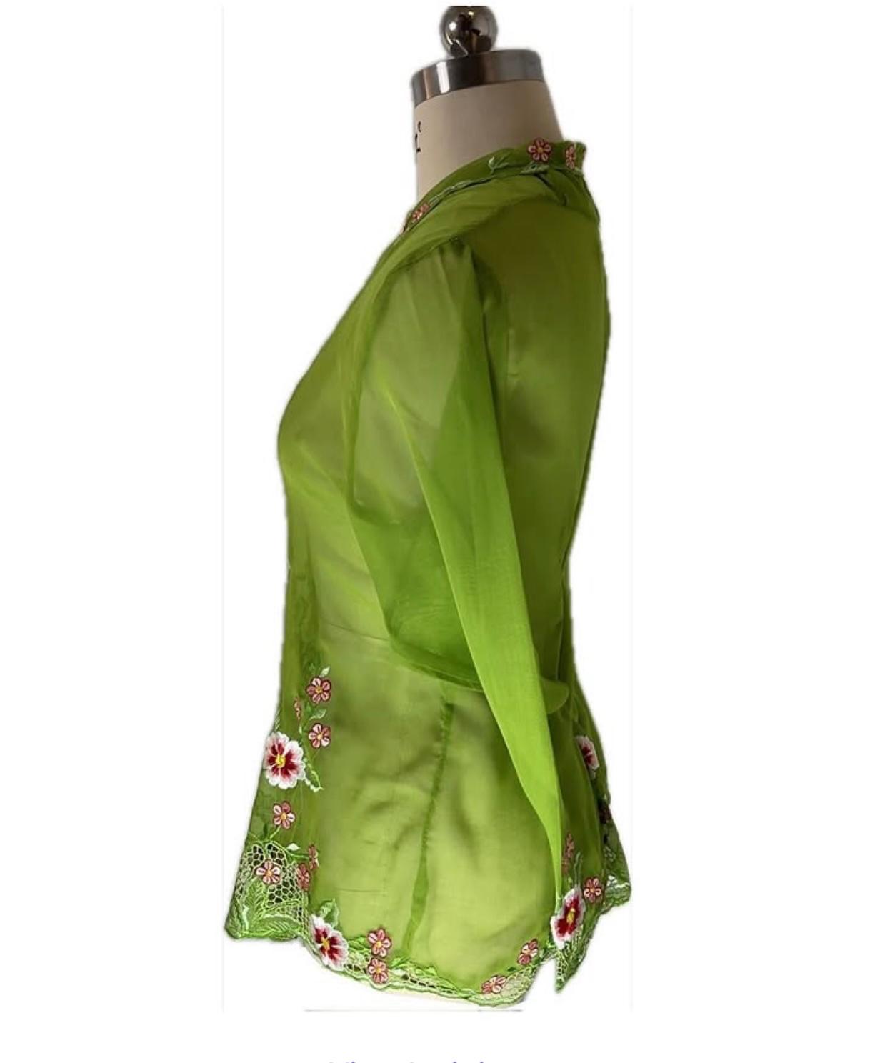 Standard Peranakan Top SPT-XXXL-GREEN-A666666003