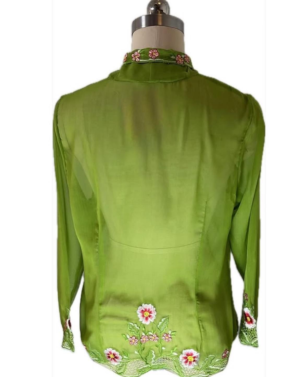 Standard Peranakan Top SPT-XXXL-GREEN-A666666003