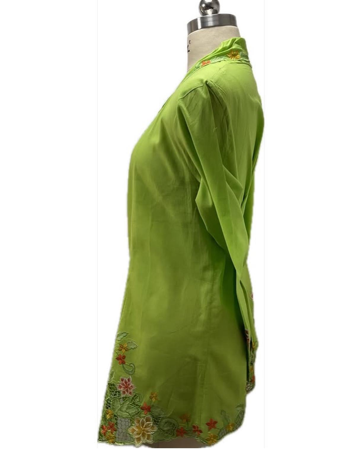 Standard Peranakan Top SPT-XXXL-GREEN-A666666005