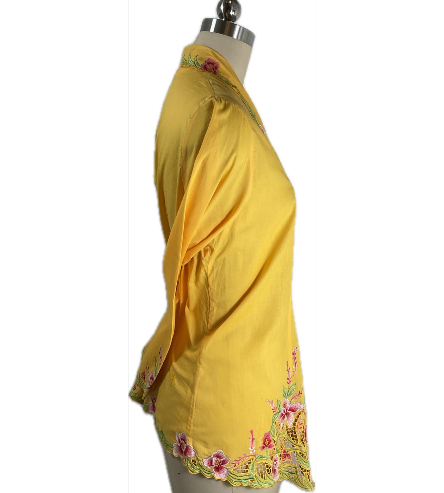 Standard Peranakan Top SPT-XXXL-YELLOW-A666666009