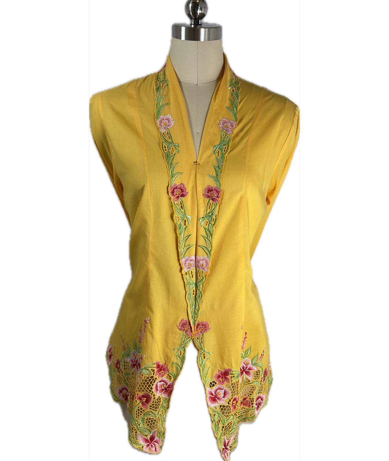 Standard Peranakan Top SPT-XXXL-YELLOW-A666666009