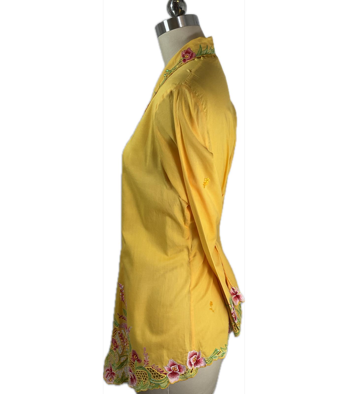 Standard Peranakan Top SPT-XXXL-YELLOW-A666666009