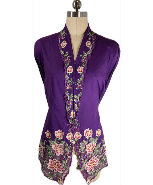 Standard Peranakan Top SPT-XXXL-PURPLE-A666666010